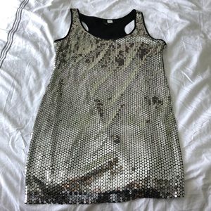H&M Silver Sequin Party Dress